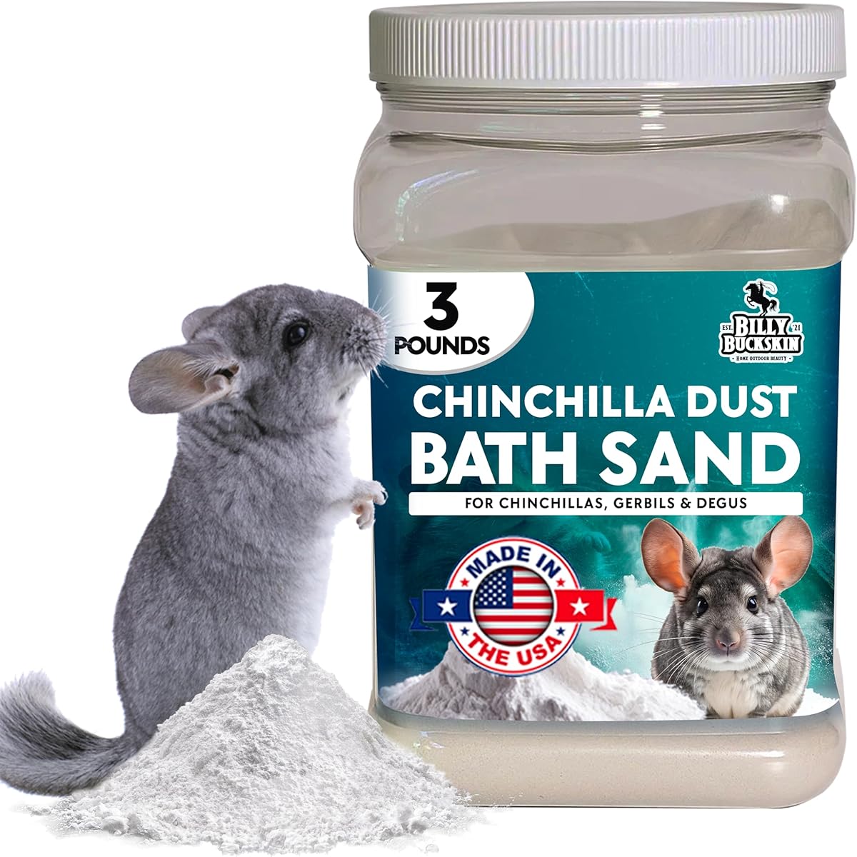 Billy Buckskin Chinchilla Dust Bath 3 LB